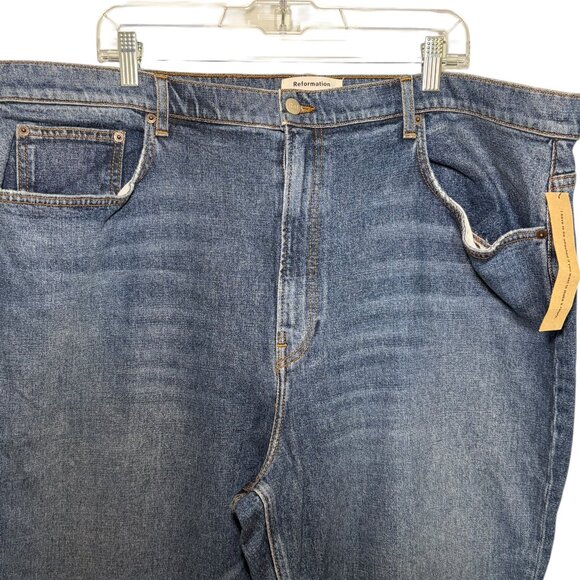 Reformation Liza Ultra High Rise Straight Jeans Size 22 - Picture 3 of 6